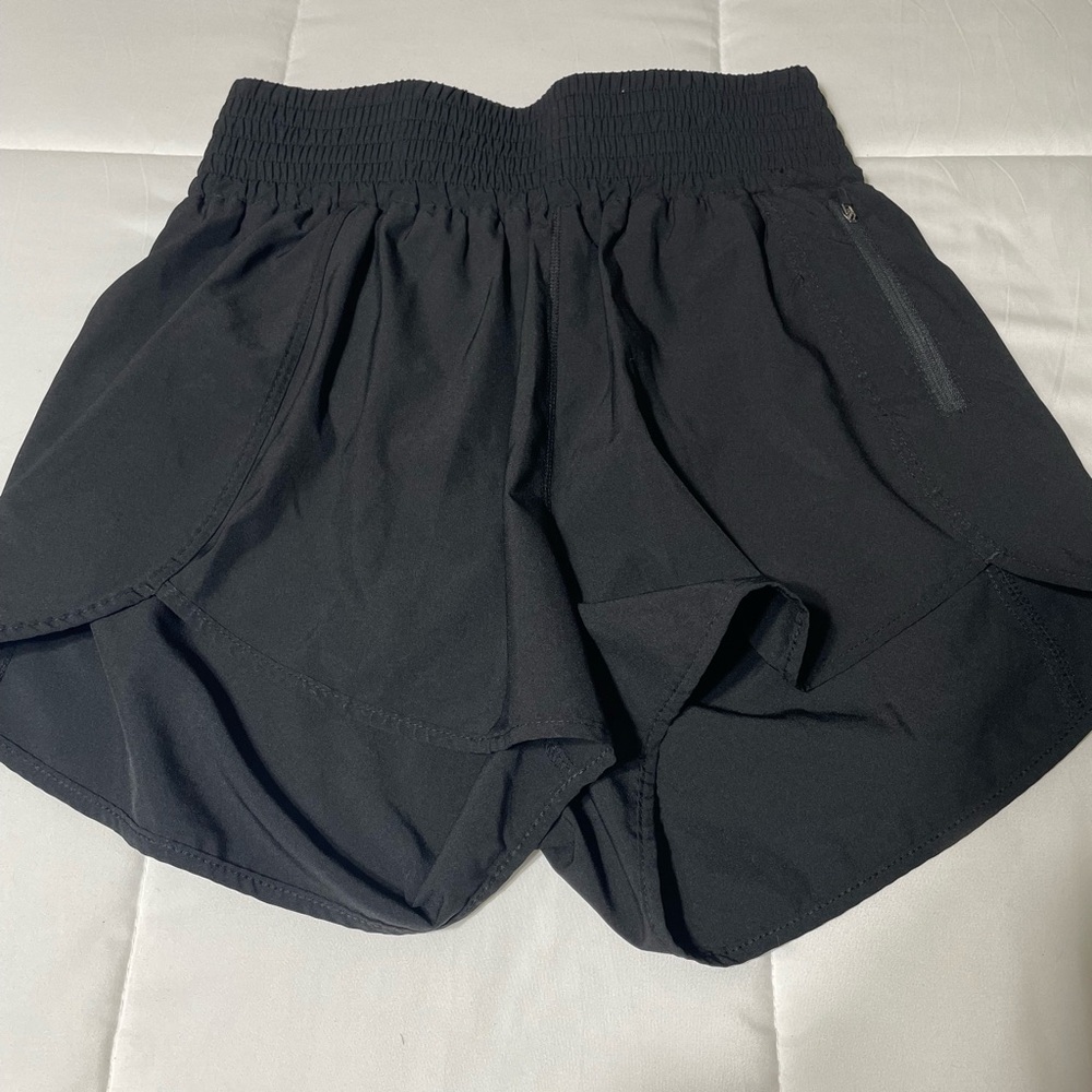 Black Women’s Athletic Shorts - Elastic Waist